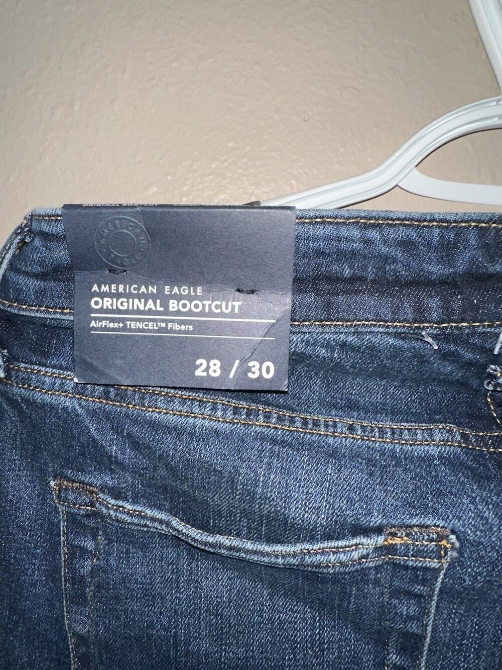 American Eagle Bootcut AirFlex+ TENCEL Denim Jeans Dark Indigo 5-Pocket Men